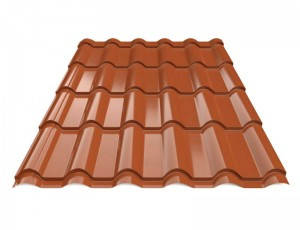 Металочерепиця Ретро U.S.Steel Словаччина 0,45 mm PE RAL 8017, фото 2