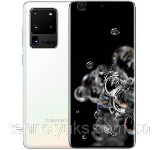 Смартфон Samsung Galaxy S20 Ultra 5G G988U 12/128GB White 1sim, 108+48+12/40Мп, 6.9", Snapdragon 865, 5000mAh, фото 1