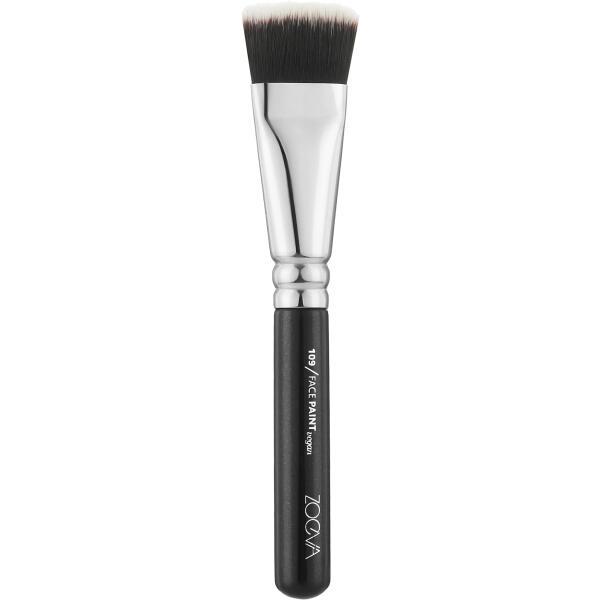 Пензлик для контурингу Zoeva 109V Face Paint Vegan Brush Silver Black