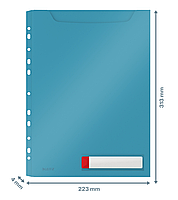 Файли Leitz Cosy розширений А4 РР на 150 арк., сині (3 шт.), фото 2