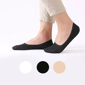 Короткі шкарпетки слідки жіночі, підслідники чорні 6 пар