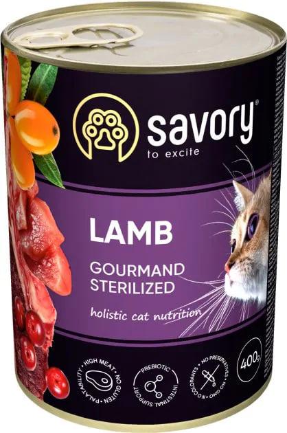 Консерви Savory Cat Can Sterilised зі смаком ягня 400г