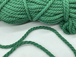 Бавовняний шнур зелений  6мм(1метр)