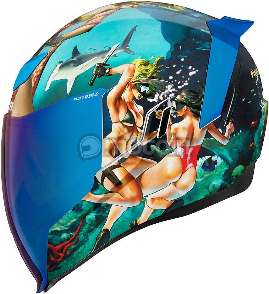 Мотошолом Icon Airflite Pleasuredome 4 синій
