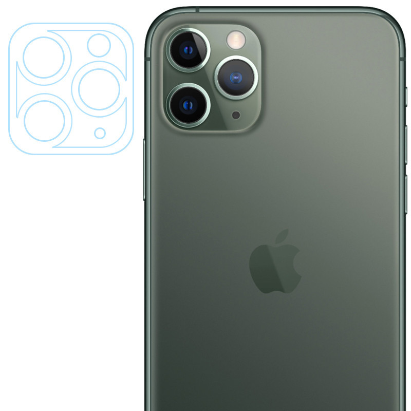 Гнучку захисне скло 0.18mm на камеру та ввісь блок (тех.пак) для Apple iPhone 11 Pro/11 Pro Max