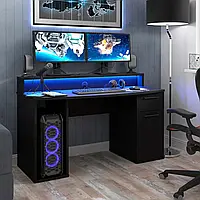 Компьютерний стол Комбо с надставкой и подсветкой
