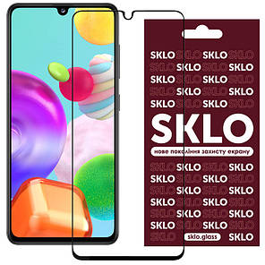 Захисне скло SKLO 3D (full glue) для Samsung Galaxy A41, фото 1