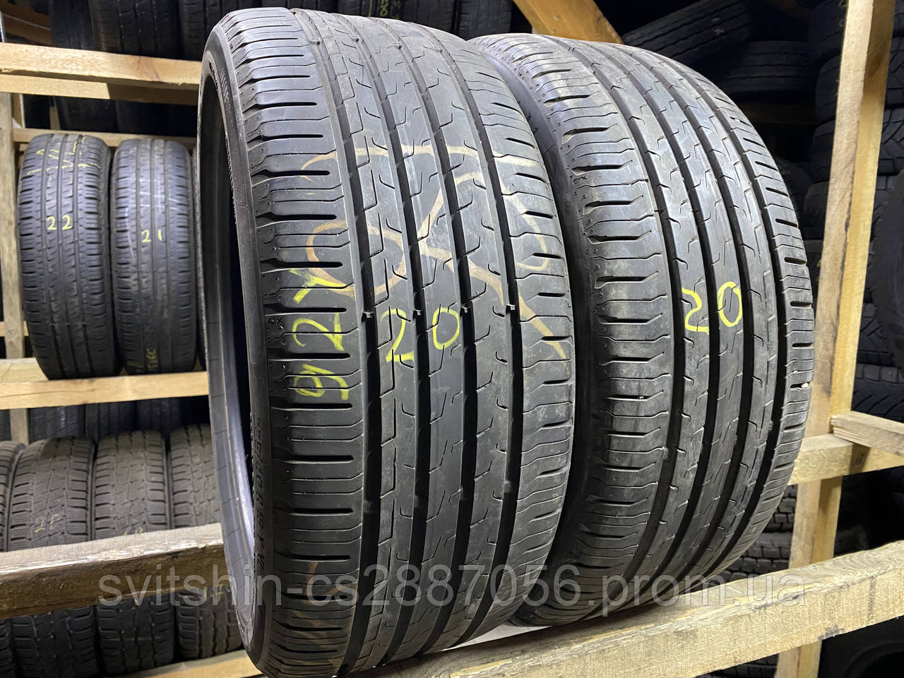 Літня пара 225/40R18 Continental EcoContact6 6мм 20рік