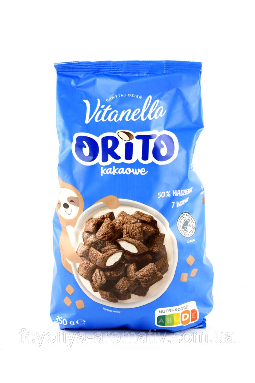 Сухий сніданок подушечки з молочною начинкою Vitanella Orito 350 г Польща
