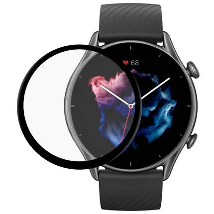 Полімерна плівка 3D (full glue) (тех.пак) для Xiaomi Amazfit GTR 3, фото 1
