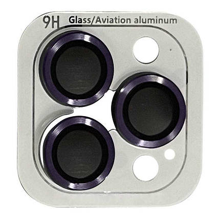 Захопливе скло Metal Classic на камеру (в упак.) для Apple iPhone 14 Pro (6.1") / 14 Pro Max (6.7"), фото 3