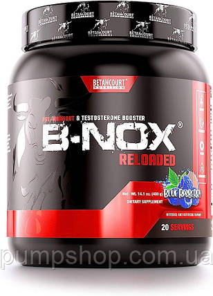 Передтренувальний комплекс + тестобустер Betancourt Nutrition B-Nox Reloaded 400 г (20 порц.), фото 2