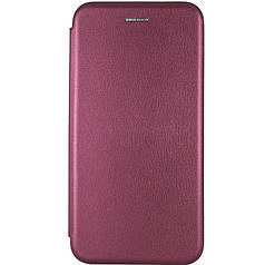 Шкіряний чохол (книжка) Classy для Xiaomi Redmi Note 11 (Global) / Note 11S Бордовий, Слот для візитки