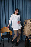 Блуза ошатна для вагітних Pregnant Style Luna 44 біла, фото 7
