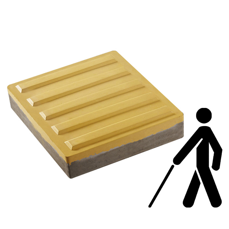 Тактильна плитка бетонна "Смуга" 400х400х60 мм жовта ГОСТ ISO 23599:2017