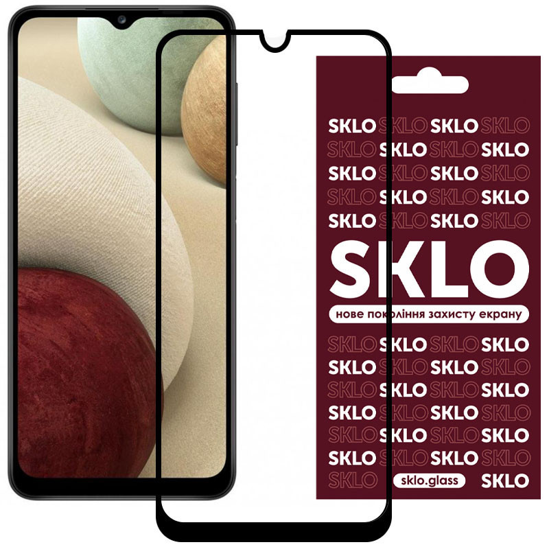 Захисне скло SKLO 3D (full glue) для Samsung Galaxy A12/M12/A02s/M02s/A02/M02/A03s/A03 Core/A03