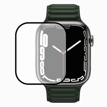 Полімерна плівка 3D (full glue) (тех.пак) для Apple watch Series 7/8 41mm, фото 1