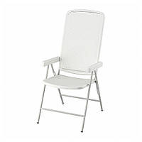 TORPARÖ Садовое кресло с откидной спинкой, белый/серый