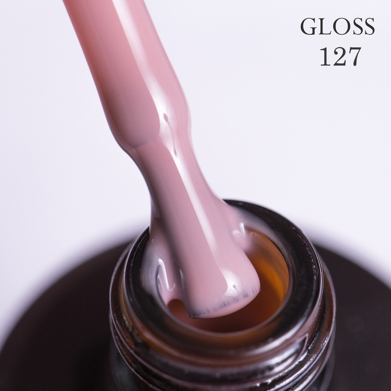 Гель-лак GLOSS 127 (натурально-рожевий камуфлюючий), 11 мл, фото 1