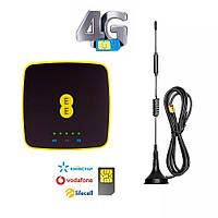 4G мобільний інтернет комплект WiFi роутер Alcatel EE40+виносна антена 10 дБ для посилення сигналу