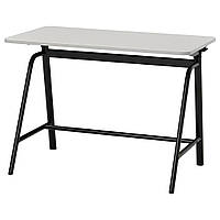 GLADHÖJDEN Стол для работы сидя/стоя, светло-серый/антрацит, 100x60 см