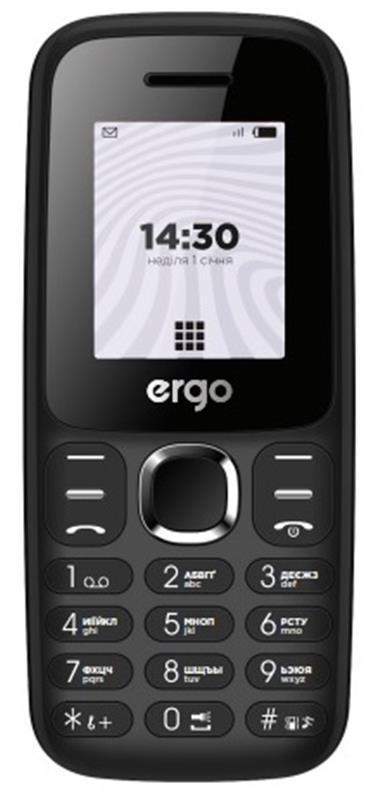 Мобiльний телефон Ergo B184 Dual Sim Black, фото 1