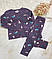 Тепла піжама дитяча "Зайчик" Фіолетова 5882 TINGTONG, Фиолетовый, Унисекс, Осень Зима, 80 , 1 год, 33, фото 2