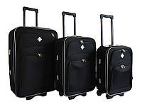 Набір валіз на колесах Bonro Style Чорний 3 штуки V_0535