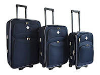 Набор чемоданов на колесах Bonro Style Синий 3 штуки V_0535