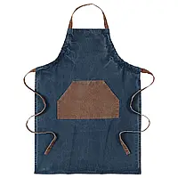 GRILLTIDER Кухонный фартук, синий/коричневый, 69x92 см