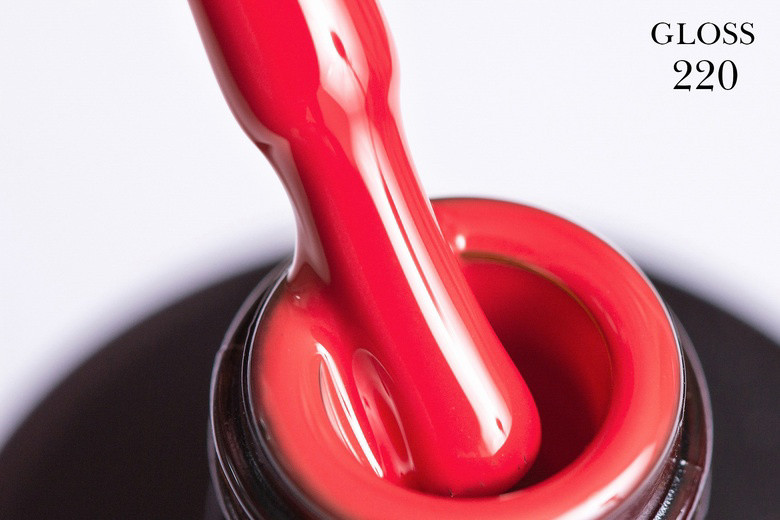Гель-лак GLOSS 220 (коралово-червоний), 11 мл, фото 1