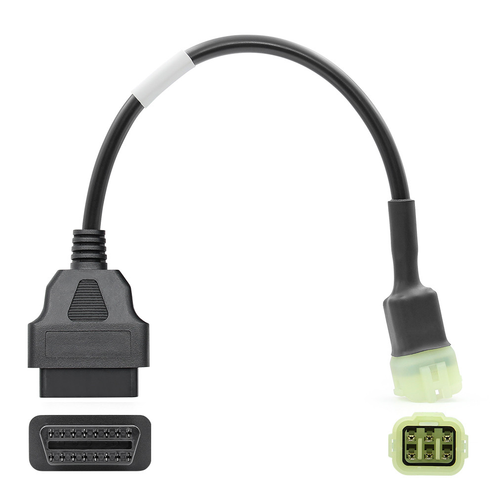 Кабель OBD2 для мотоциклів Kawasaki (6 pin), фото 1