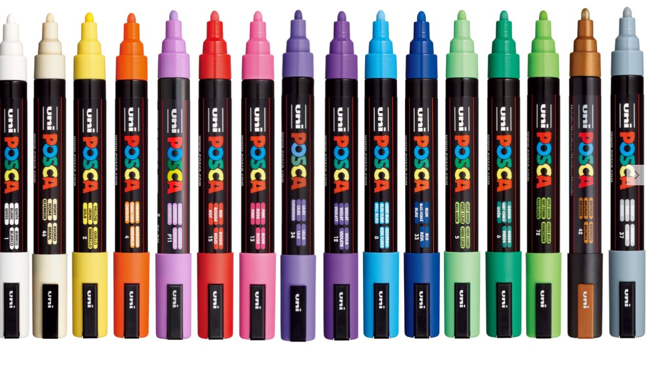 Маркери Posca PC-3M з постерними фарбами. Набір з 16 шт., фото 1