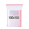 Zip-lock, пакети із струнним замком зіп-лок 100x150 мм 100 шт, пакети із замком-застібкою zip-lock, грипери, фото 4