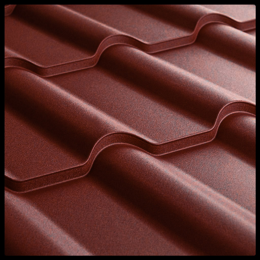 Металочерепиця Ретро ARCELOR MITTAL 0,5 mm PEMA RAL 3005