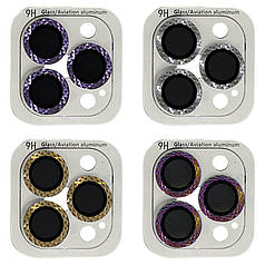 Захопливе скло Metal Shine на камеру (в упак.) для Apple iPhone 14 Pro (6.1") / 14 Pro Max (6.7")