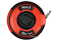 Рулетка вимірювальна сталева YATO : L= 20 м, b= 13 мм, ручне змотування, закритий корпус [10]