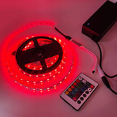 LED-стрічка RGB з блоком живлення 96 W і контролером 72 W 6 А Biom SMD5050 60 шт./м 14.4W/м IP20 12V RGB