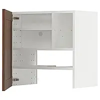 МЕТОД Сушильный шкаф с полкой/дверью, Энчёпинг белый/коричневый орех, 60x60 см