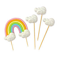 Набір кондитерських цукрових прикрас Веселка з хмаринками