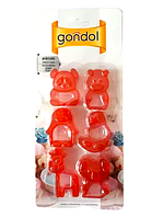Пластикова форма для випічки печива і пряників Тварини Вирубка каттер для печива в наборі 6 штук GONDOL