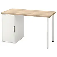ЛАГКАПТЕН / АЛЕКС Письменный стол, белая морилка/имитация. белый дуб, 120x60 см