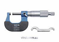 Мікрометр YATO з точністю 0.01 мм в діапазоні 0 - 25 мм [100]