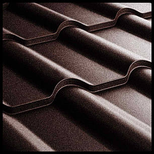 Металочерепиця Ретро U.S.Steel Словаччина 0,45 mm PEMA RAL 8019, фото 1