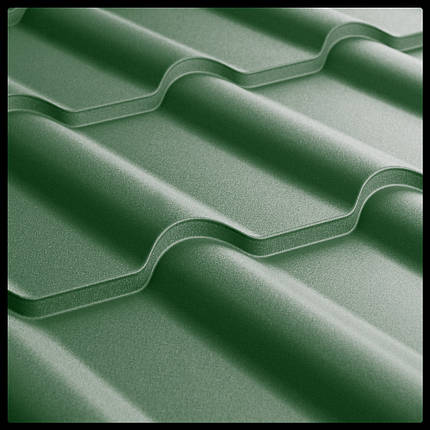 Металочерепиця Ретро U.S.Steel Словаччина 0,45 mm PEMA RAL 6005, фото 1