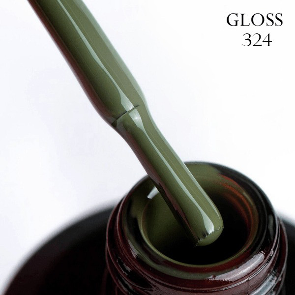 Гель-лак GLOSS 324 (оливковий), 11 мл, фото 1