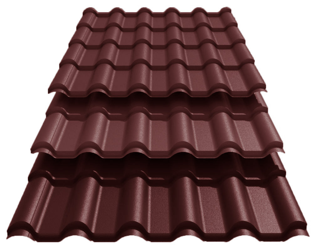 Металочерепиця Ретро U.S.Steel Словаччина 0,45 mm PE RAL 8017