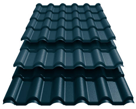 Металочерепиця РетроUS Steel Словаччина 0,45 mm PE Ral 7024, фото 1