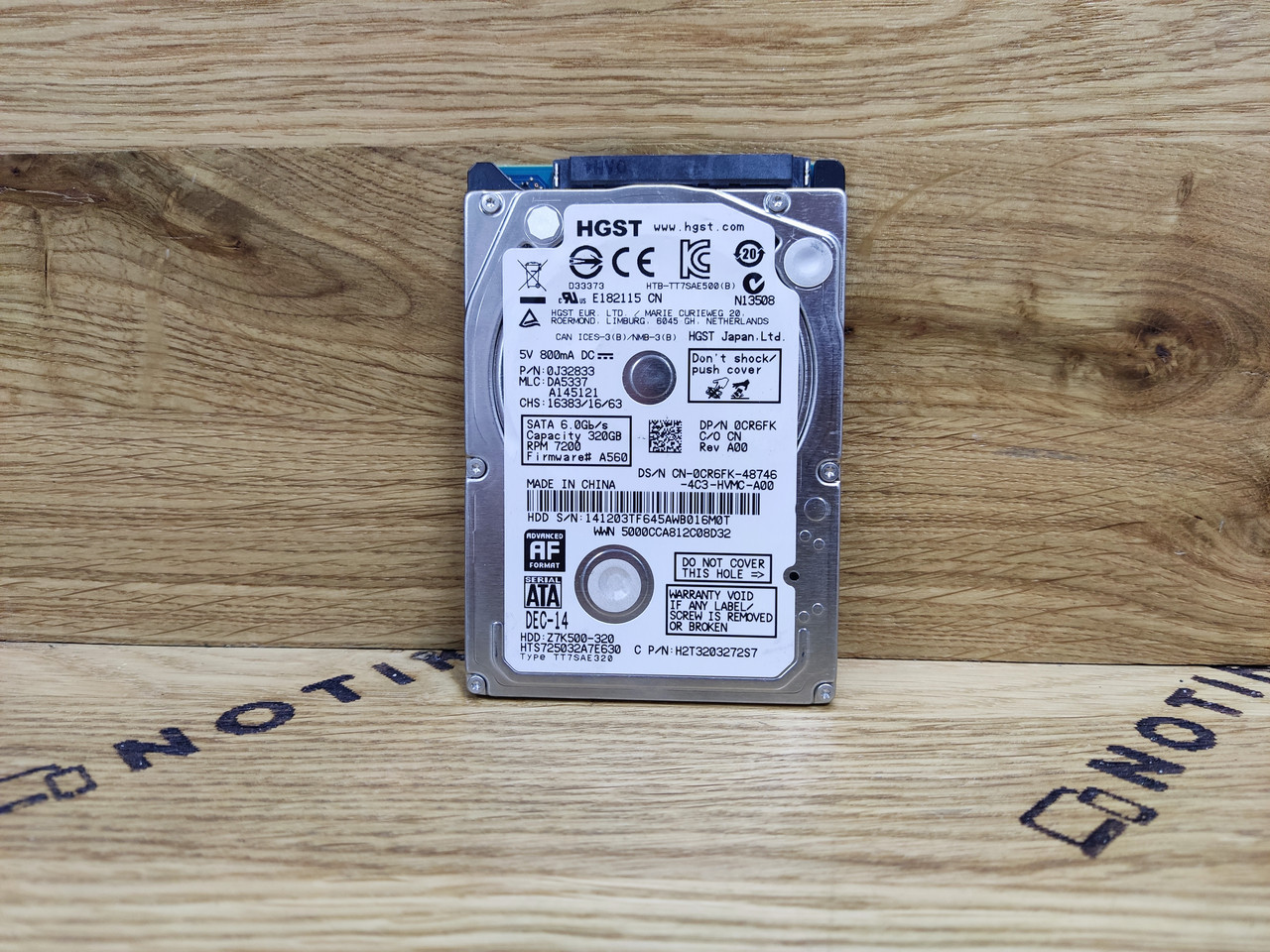 Жорсткий диск Hitachi 320GB, 7.2K RPM, 32MB, SATA, 7mm, 2.5" (0J32833) Вживаний