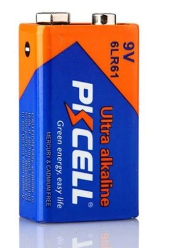 Батарейка лужна PKCELL 9V/6LR61, крона